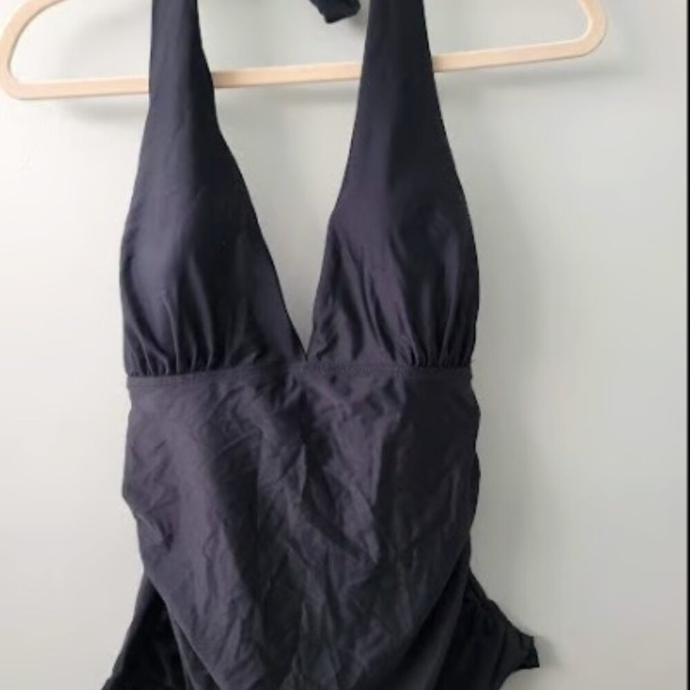 Black Tankini Top Size 14
